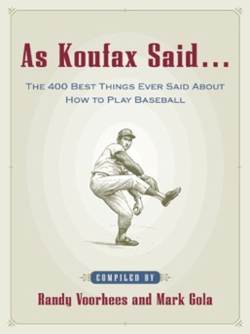 Cover image for As Koufax Said...